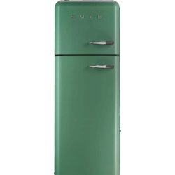 Smeg FAB30LFG 60cm 'Retro Style' Fridge Freezer in Pastel Green with Left Hand Hinge